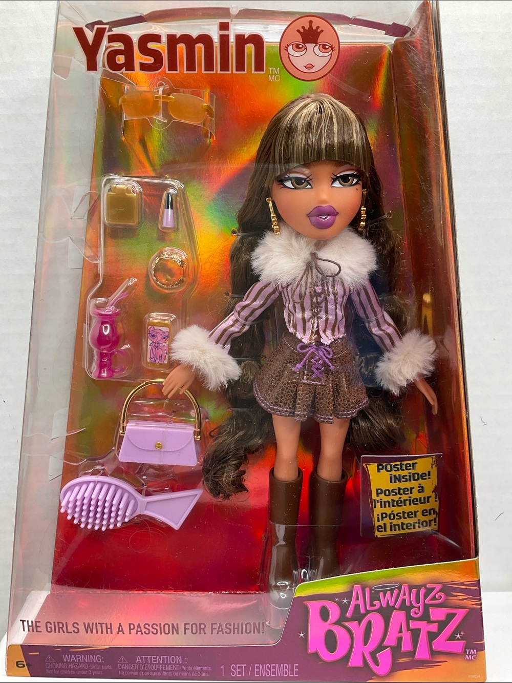 Yasmin Doll - Always Bratz Brown Hair with Pink Accessories